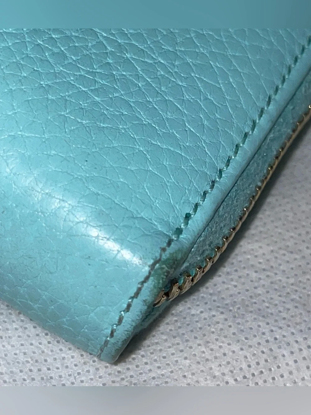 GUCCI BAMBOO TASSEL ZIP AROUND GREEN LEATHER CONTINENTAL LONG  WALLET - Picture 10 of 14